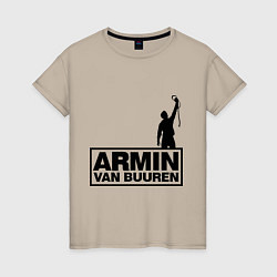 Футболка хлопковая женская Armin van buuren, цвет: миндальный