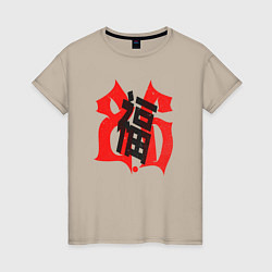 Женская футболка Китайский иероглиф счастье