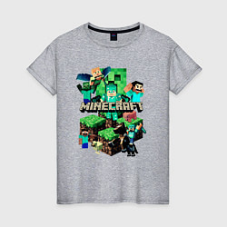 Женская футболка Персонажи из Minecraft
