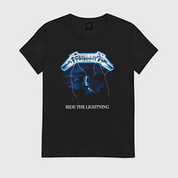 Футболка хлопковая женская Metallica Ride the Lightning, цвет: черный
