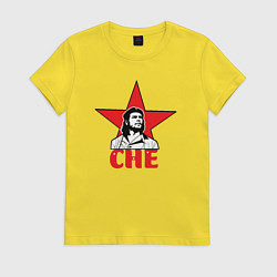 Футболка хлопковая женская Che Guevara star, цвет: желтый