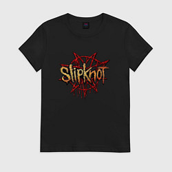 Футболка хлопковая женская Slipknot original, цвет: черный