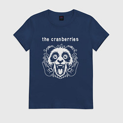 Футболка хлопковая женская The Cranberries rock panda, цвет: тёмно-синий