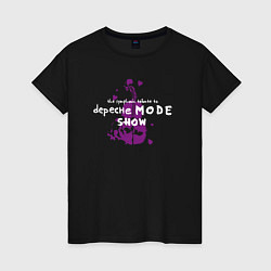 Футболка хлопковая женская Depeche Mode show, цвет: черный