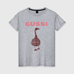 Женская футболка Гусси - клетка шотландка