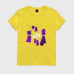 Футболка хлопковая женская Depeche Mode - devotional world tour, цвет: желтый