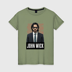 Женская футболка Джон Уик в черных очках