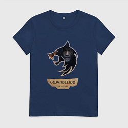 Футболка хлопковая женская The Witcher - Gwynbleidd, цвет: тёмно-синий
