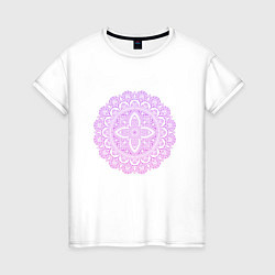 Женская футболка Сиренево-розовая мандала