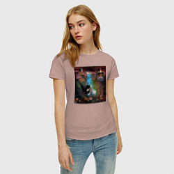 Футболка хлопковая женская Korn - The Serenity of Suffering, цвет: пыльно-розовый — фото 2