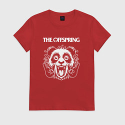 Футболка хлопковая женская The Offspring rock panda, цвет: красный