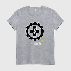 Футболка хлопковая женская Laibach - A face, цвет: меланж
