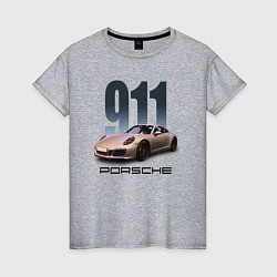 Женская футболка Порше 911 спортивный автомобиль