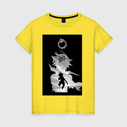 Футболка хлопковая женская Семь смертных грехов Мелиодас, цвет: желтый