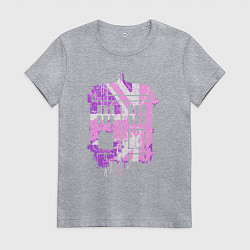 Футболка хлопковая женская Pink tardis, цвет: меланж