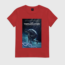 Футболка хлопковая женская Терминатор из будущего, цвет: красный