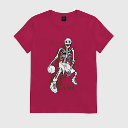 Футболка хлопковая женская Я никогда не проигрывал у меня просто закончилось, цвет: маджента