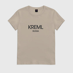 Футболка хлопковая женская Kreml, цвет: миндальный