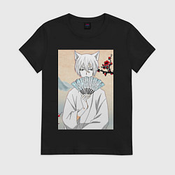 Футболка хлопковая женская Очень приятно Бог Томоэ, цвет: черный