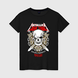 Футболка хлопковая женская Metallica asia tour, цвет: черный