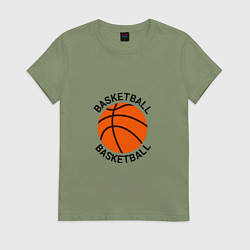 Женская футболка Эмблема баскетбольный мяч basketball