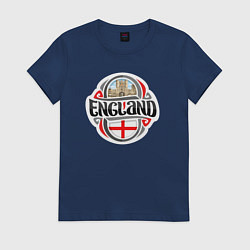 Футболка хлопковая женская England counry, цвет: тёмно-синий