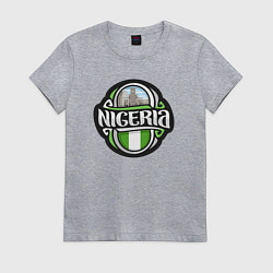 Футболка хлопковая женская Nigeria, цвет: меланж