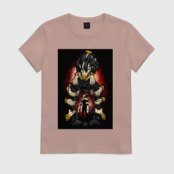 Футболка хлопковая женская Моя геройская академия Все За Одного, цвет: пыльно-розовый