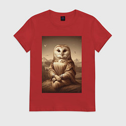 Женская футболка Сова Мона - фантазия от нейросети