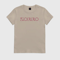 Футболка хлопковая женская Zorro, цвет: миндальный