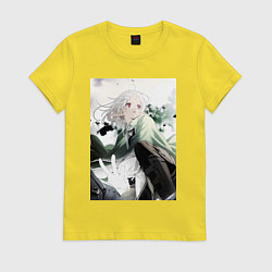 Футболка хлопковая женская Реинкарнация безработного Сильфиетта арт, цвет: желтый