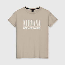 Футболка хлопковая женская Nevermind Nirvana, цвет: миндальный