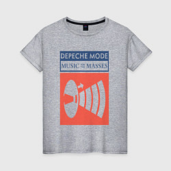 Футболка хлопковая женская Depeche Mode - Music for the masses merch, цвет: меланж