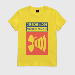 Футболка хлопковая женская Depeche Mode - Music for the masses merch, цвет: желтый