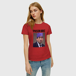 Футболка хлопковая женская Prison mike Michael Scott - офис, цвет: красный — фото 2