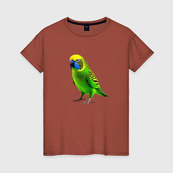 Женская футболка Зеленый попугай