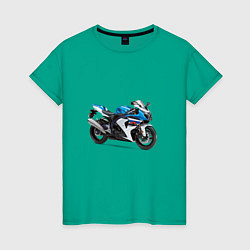 Женская футболка Крутой спортивный мотоцикл