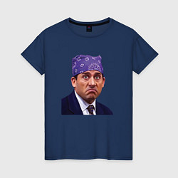 Футболка хлопковая женская Prison mike Michael Scott офис, цвет: тёмно-синий