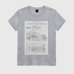 Женская футболка Ford чертежи автомобиля