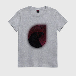 Футболка хлопковая женская Орёл со шрамом, цвет: меланж