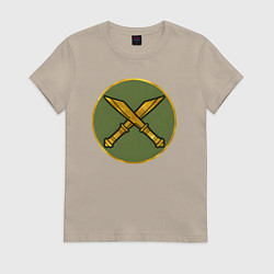 Футболка хлопковая женская Саксы из Total War: Attila, цвет: миндальный