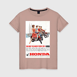 Женская футболка Honda мотоцикл