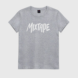 Футболка хлопковая женская Mixtape logo, цвет: меланж