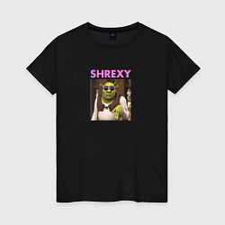 Футболка хлопковая женская Shrexy Шрэк, цвет: черный