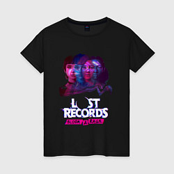 Футболка хлопковая женская Персонажи Lost records bloom and rage, цвет: черный