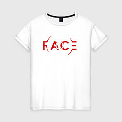Футболка хлопковая женская BTS Face, цвет: белый