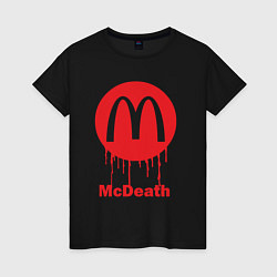 Футболка хлопковая женская Mcdeath, цвет: черный