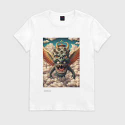 Футболка хлопковая женская Крайне причудливый монстр, цвет: белый