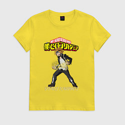 Футболка хлопковая женская Моя геройская академия Denki Kaminari, цвет: желтый