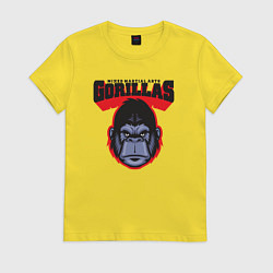 Футболка хлопковая женская Gorillas MMA, цвет: желтый
